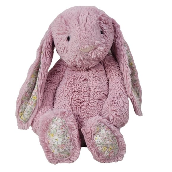 Jellycat Blossom Bunny Tulip Plush Pink Purple 12" Flower Ears & Feet Bobtail - Picture 1 of 10